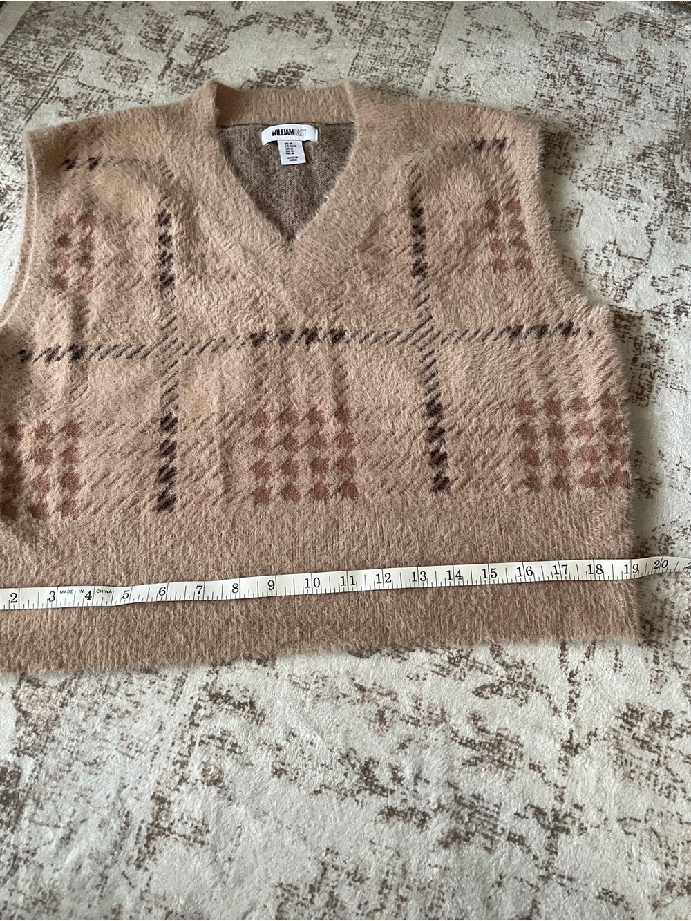 Sand/Tan V-Neck Sweater Vest - Picture 4 of 7